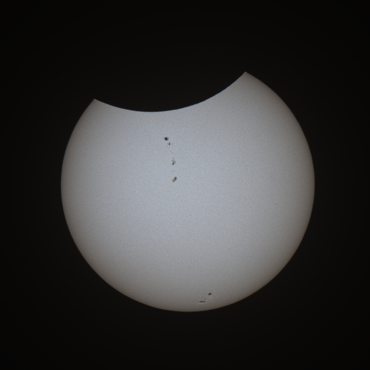 2017 Total Solar Eclipse Madras Sunspots